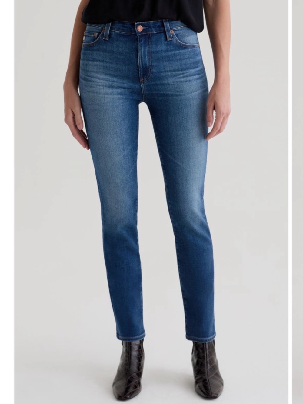 AG Adriano Goldschmmied Women's Dark Blue Skinny Jeans